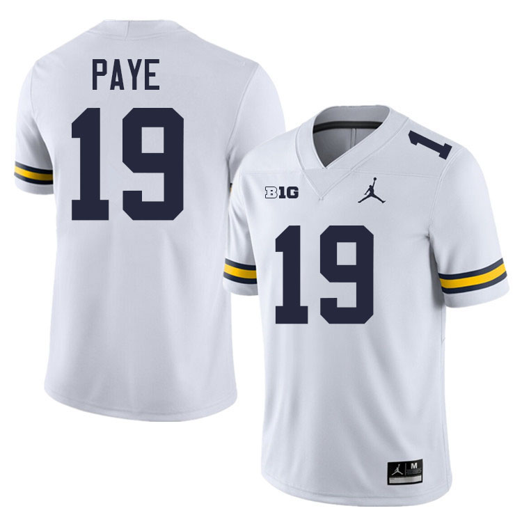 Kwity Paye Michigan Jersey,Michigan Wolverines #19 Kwity Paye Jersey Youth-White